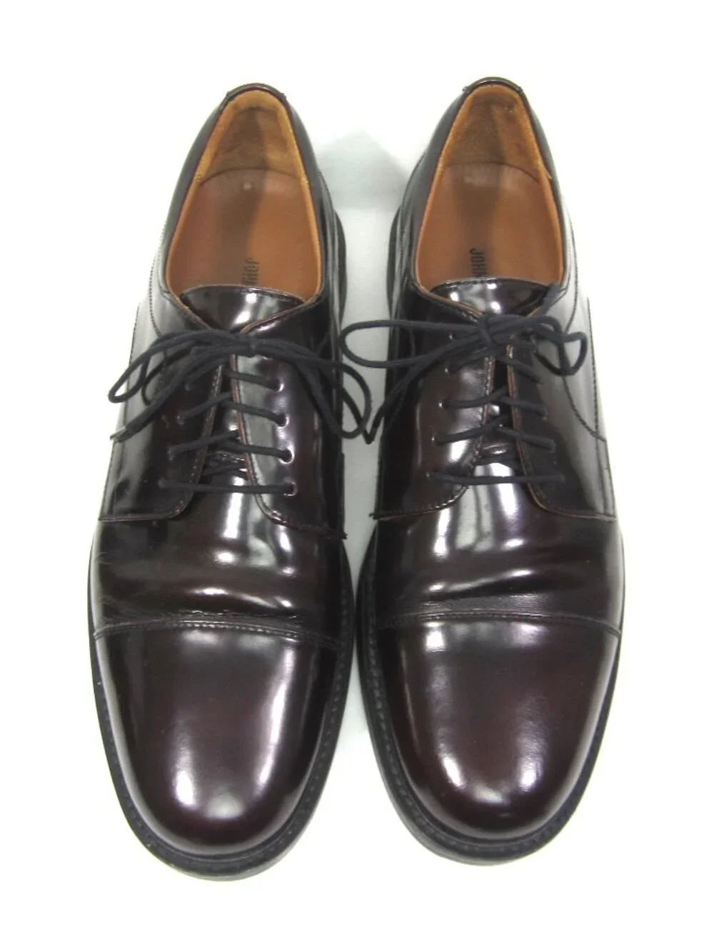 Johnston & Murphy Men's Size 12M Minzer Dark Burgundy Oxford Dress Shoe Cap Toe
